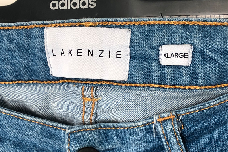 Lakenzie Distressed Track Denim Jeans Pants XL Dark Stone ripped ...