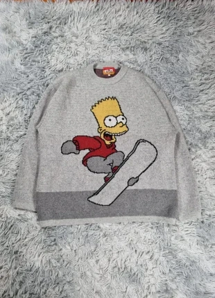 Pull en laine The Simpsons "Bart Snowboard" 2002 Vintage Graphic Oversized 00’s, brand: Vintage Dressing, condizioni: Ottime, taglia: L, €60.00, €63.70 include la Protezione acquisti Pro