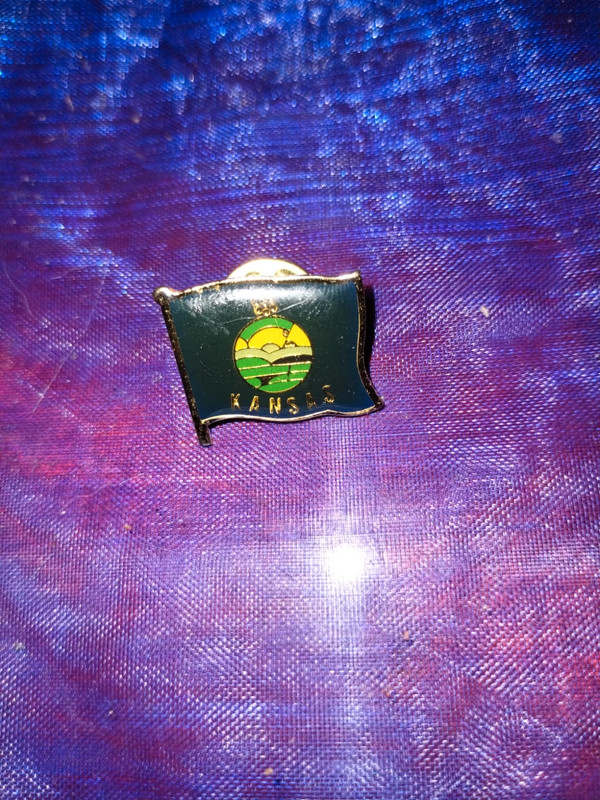 Very lovely Kansas flag lapel pin 1