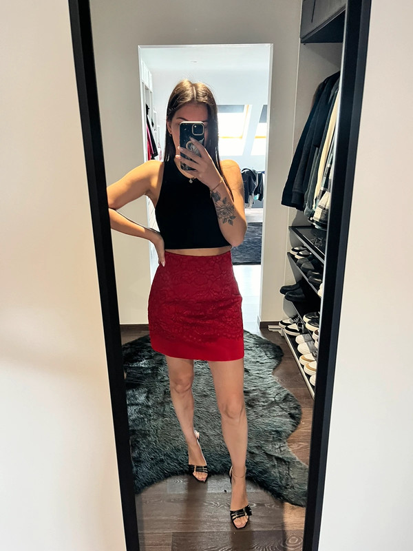 Jupe Rouge H M Taille 34 Vinted