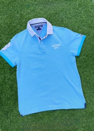 Polo Tommy Hilfiger Slim Fit bleu clair – Taille M - 100 % coton, marca: Tommy Hilfiger, estado: Muy bueno, tamaño: M, 15,00 €, 16,45 € Protección al comprador incluida