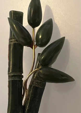 Vintage Nephrite/Jade bamboo brooch, condition: Good, £11.99, £13.29 includes Buyer Protection Pro