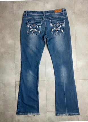 Jean vintage bootcut patte d’éph femme T 9/10 US 42 FR – Poches décorées – 80 % coton, marca: Vintage Dressing, estado: Muy bueno, tamaño: XL / 42 / 14, 14,90 €, 16,35 € Protección al comprador incluida