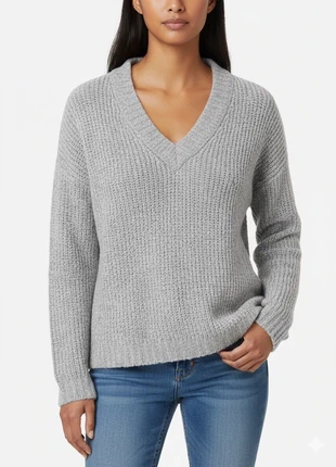 Pull D’Hiver Col V American Vintage Femme Gris Claire Uni Alpaga / Laine / Wool Taille S, brand: American Vintage, condition: Very good, size: S / 36 / 8, €44.90, €47.85 includes Buyer Protection