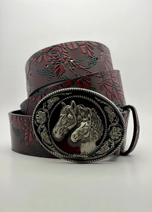🤠 Western Horse Buckle Belt | Y2K Vintage Statement | 112 CM 🖤, staat: Nieuw zonder prijskaartje, maat: 110 cm, € 12,99, € 14,34 inclusief Kopersbescherming Pro