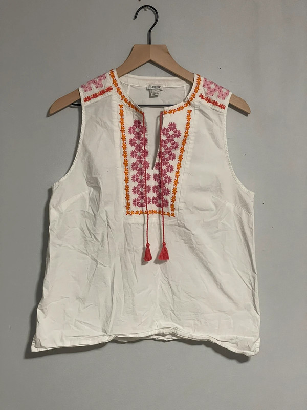 J. Crew Embroidered Top 1