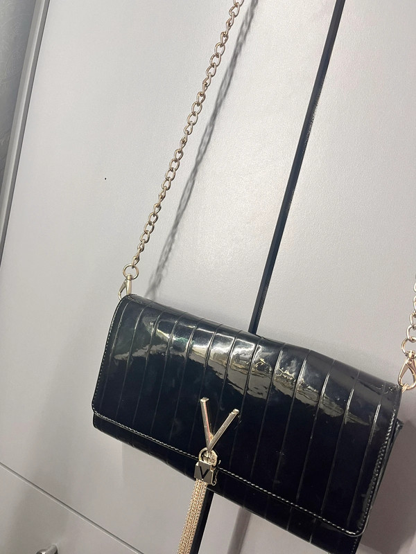 High shine black Mario valentino clutch bag - Vinted