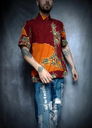 Chemise Manche courte Vintage,Oversize, Motif Palmiers, Années 80, Taille XL, brand: Vintage Dressing, condition: Very good, size: XL, €17.00, €18.55 includes Buyer Protection Pro