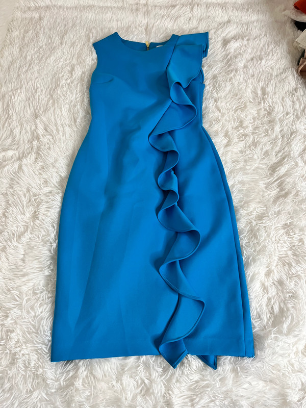 Calvin klein blue cocktail dress sales