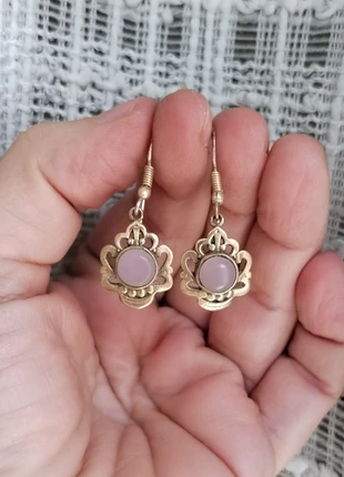 Orecchini ottone e vetro opalino rosa, marke: Boho Chic, zustand: Sehr gut, 8,00 €, 9,10 € inklusive Vinted-Käuferschutz