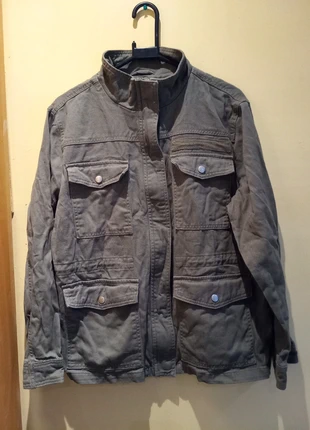 New Look, size 16, khaki, zip up, snap closed, pocketed, denim, field jacket, brand: New Look, condition: Very good, size: L / UK 16-18, £6.00, £7.00 includes Buyer Protection