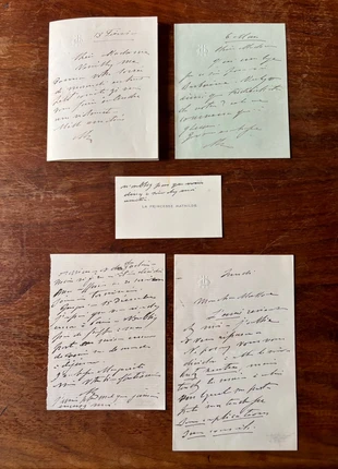 Lettres autographes signées Princesse Mathilde Bonaparte - XIXe siècle, état: Très bon état, 380,00 €, 399,70 € Protection acheteurs incluse
