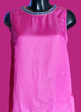 Top sans manches fuchsia perlé – Taille 38, brand: Mistral'Boutik, condition: New with tags, size: M / 38 / 10, €2.50, €3.33 includes Buyer Protection