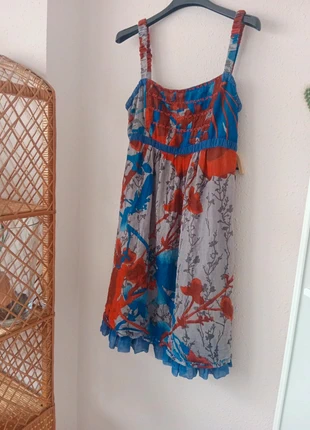 Vestido rojo, azul y gris, marque: Adolfo Dominguez, état: Très bon état, taille: XL / 42 / 14, 13,00 €, 14,35 € Protection acheteurs incluse