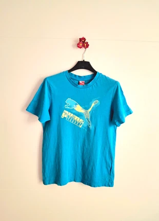 T-shirt Puma turchese tg 14 anni, merk: Puma, staat: Heel goed, maat: 14 jaar / 164 cm, € 3,00, € 3,85 inclusief Kopersbescherming