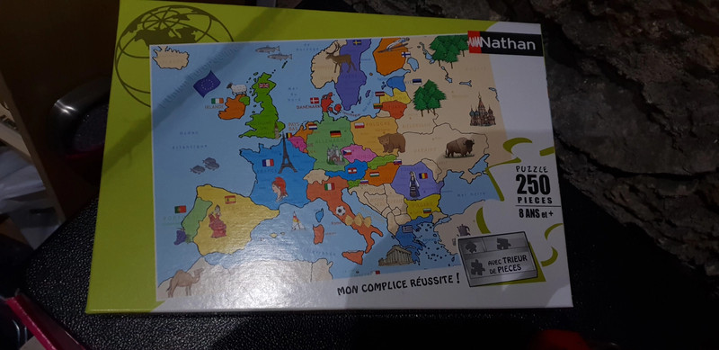 Nathan puzzle 250 p - Carte du monde, Puzzle enfant