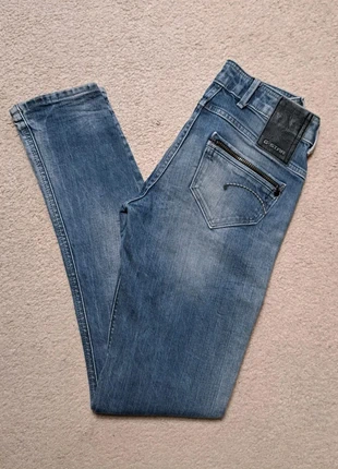Jeans G-Star Raw W25 L32 Bleu Pantalon Vintage Retro Y2k Old Money, merk: G-Star, staat: Heel goed, maat: XS / 34 / 6, € 25,00, € 26,95 inclusief Kopersbescherming Pro
