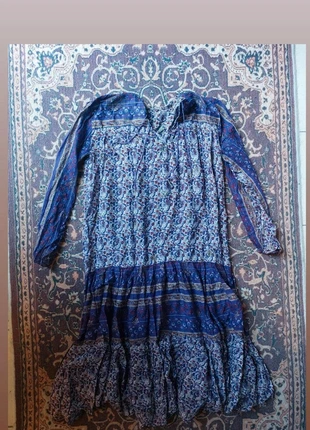 Robe indienne iconic gauze véritable pompons et tampons dorés, brand: Vintage Dressing, condition: New without tags, size: L / 40 / 12, €60.00, €63.70 includes Buyer Protection