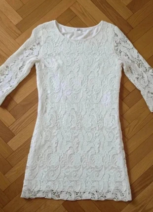 Robe vintage blanche manches longues dentelle Pimkie – Taille 38, marque: Pimkie, état: Très bon état, taille: M / 38 / 10, 4,10 €, 5,01 € Protection acheteurs incluse