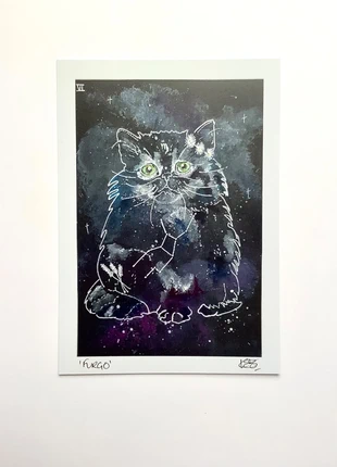 Virgo Cat Print - Zodiac Cat (Zodicats) Size A5 Signed Limited Edition, brand: Art, condition: New with tags, £1.00, £1.75 includes Buyer Protection
