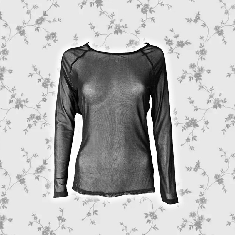 goth mesh long sleeve 1