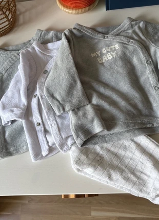 Ensemble pyjama velours, marca: Tex Baby, estado: Novo sem etiquetas, tamanho: 1-3 meses / 56 cm, €6.00, €7.00 inclui Proteção do Comprador