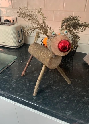 Wooden Rudolf reindeer, brand: NO LABEL, condition: Very good, £2.00, £2.80 includes Buyer Protection