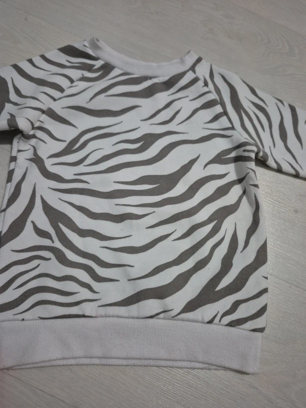 Pull blanc motif zèbre - photo numéro 2
