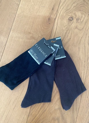 Lot de 3 paires de chaussettes fil d’écosse Noir et marron neuf, marque: Elégance, état: Neuf avec étiquette, taille: M | 43–46, 5,00 €, 5,95 € Protection acheteurs incluse