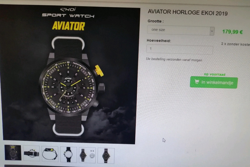 Aviator Horloge ekoi 2019