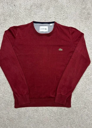 Pull col rond en coton Lacoste vintage | Taille XS Hommes | Rouge logo brodé, marca: Lacoste, estado: Muy bueno, tamaño: XS, 28,00 €, 30,10 € Protección al comprador Pro incluida