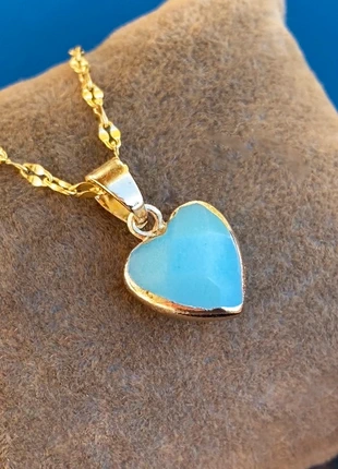 Collar corazón Amazonita / Collier cœur Amazonite, brand: Local, condizioni: Nuovo senza cartellino, €9.70, €10.89 include la Protezione acquisti Pro