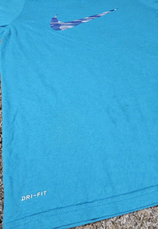The Nike Tee Dri-Fit Athletic Heather Shirt Men'S Sz M Blue 2