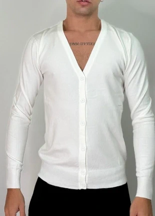 Cardigan uomo in filo invernale caldo, bianco. Nuovo con cartellino. Sku362. XL., marque: cardigan in filo bianco, état: Neuf avec étiquette, taille: XL, 11,96 €, 13,26 € Protection acheteurs incluse