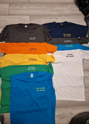 5 T-shirts in size L and 4 in size M, brand: Fruit of the Loom, condition: New without tags, size: L / 12, £10.00, £11.20 includes Buyer Protection