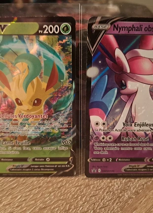 Lot de deux cartes pokemon Phyllali et Nymphali, brand: Pokémon, condition: New without tags, €15.00, €16.45 includes Buyer Protection