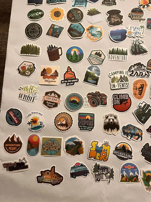 Bundle of 50 camping trips stickers 2