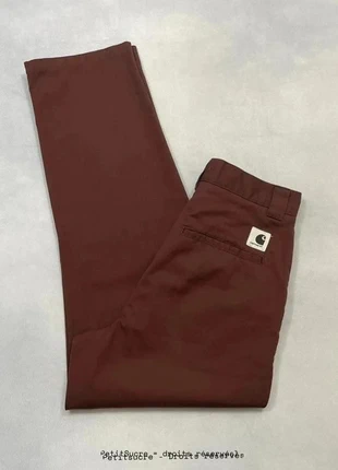 Pantalon Carhartt wip Taille Haute Marron Jambes Larges et Droit Master Chinos - Taille S w26 /1345R, marca: Carhartt, estado: Muito bom, tamanho: S / 36 / 8, €34.90, €37.35 inclui Proteção do Comprador Pro