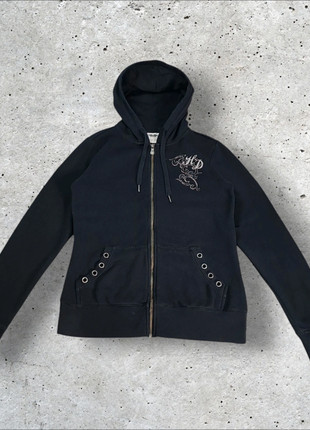 Sweat à zip Harley Davidson Motor Vintage Retro Y2K Sweater Crane Noir - Taille M Femme -1937, brand: Harley Davidson, condition: Very good, size: M / 38 / 10, 39.90 €, 42.60 € includes Buyer Protection