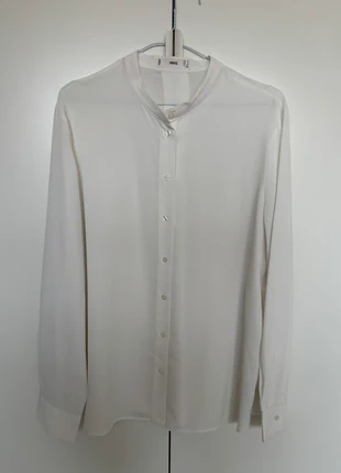 Mango Camicia da donna bianca in seta alla coreana, marque: Mango, état: Neuf sans étiquette, taille: XL / 42 / 14, 20,00 €, 21,70 € Protection acheteurs incluse