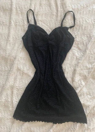 Nuisette noire motif léopard, marque: Vintage, état: Très bon état, taille: M / 38 / 10, 2,00 €, 2,80 € Protection acheteurs incluse