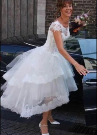 Trouwkleed, merk: onbekend, staat: Goed, maat: M / 38 / 10, € 50,00, € 53,20 inclusief Kopersbescherming