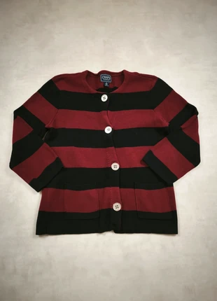 Chaps – Gilet à rayures 4 boutons – Taille M femme – noir et rouge, brand: CHAPS, condizioni: Ottime, taglia: M / IT 42 / EU 38, €12.00, €13.30 include la Protezione acquisti Pro