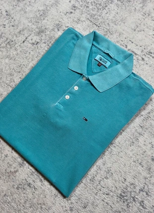 💎 Polo Hilfiger Denim M turquoise Vintage Old Money Preppy, marque: Hilfiger Denim, état: Très bon état, taille: M, 34,95 €, 37,40 € Protection acheteurs (Pro) incluse