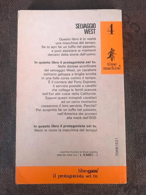 Selvaggio West - Librogame - Time Machine 4 - 1988 - Stephen Overholser 2