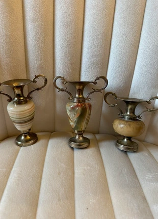 Lot petits vases en onyx vintage, estado: Bueno, 12,00 €, 13,30 € Protección al comprador incluida