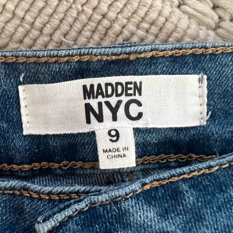 Madden NYC high rise patchwork flare jeans (size 9) 5