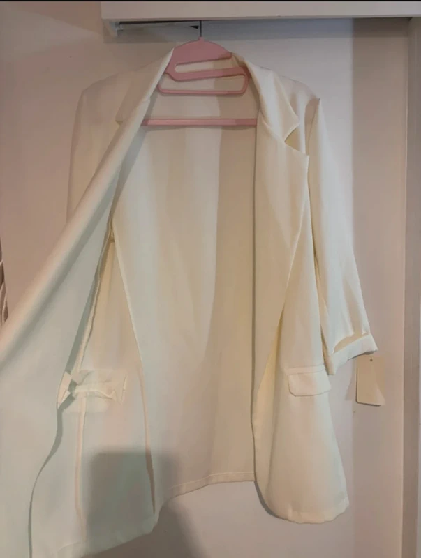 Veste blazer blanche Mybel 🇮🇹 taille unique – neuve - photo numéro 2
