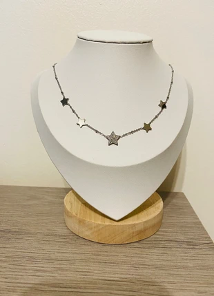 Collier fin argenté multi étoile strass zirconium acier inoxydable, brand: Boutique Parisienne, condition: Very good, €11.00, €12.25 includes Buyer Protection Pro
