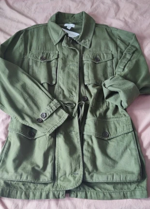 Topshop denim parka utility jacket shacket - S / 36 / 8 / M / 38 / 10 - oversize - khaki green, brand: Topshop, condition: New with tags, size: S / 8, £40.00, £42.70 includes Buyer Protection